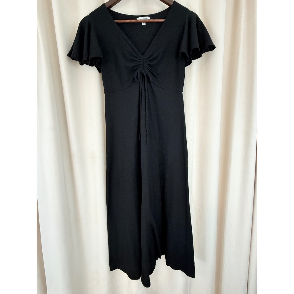 Max Studio Black Goth Stretchy Midi Dress – Size Small